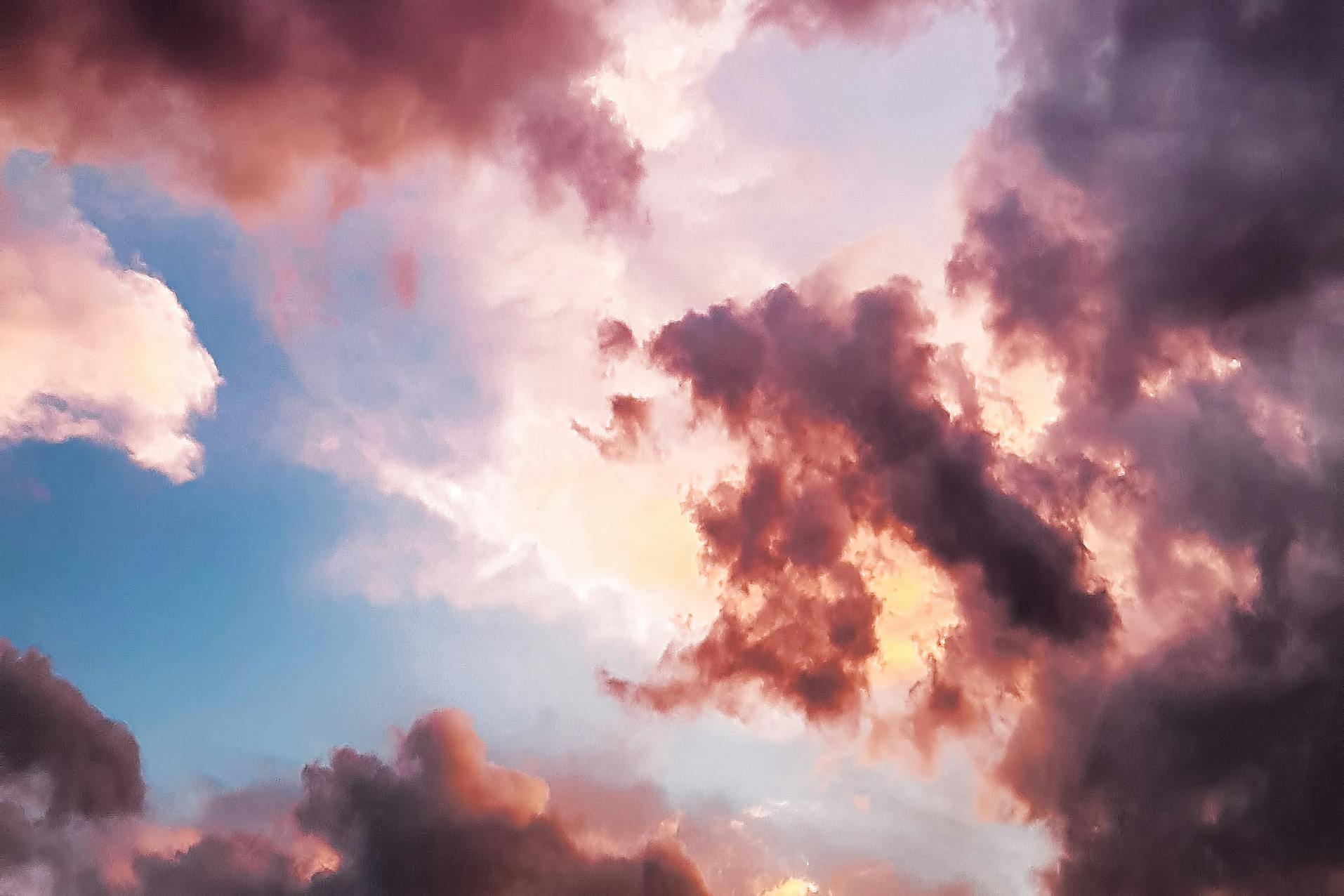 Deceased Estate Administration Dark and pink clouds under a blue sky.